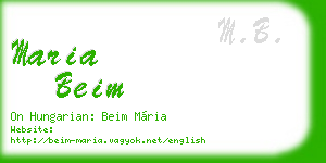 maria beim business card